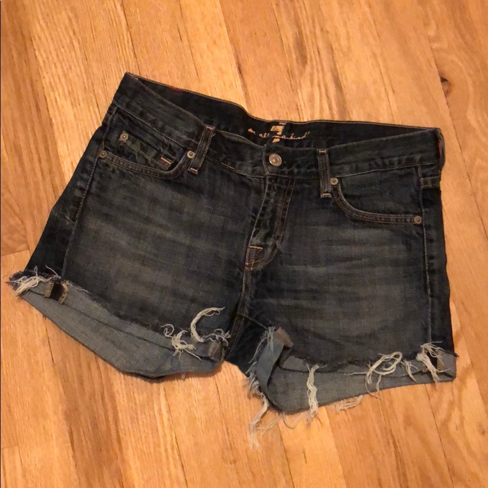 7 for All Mankind Cutoff Denim Jean Shorts